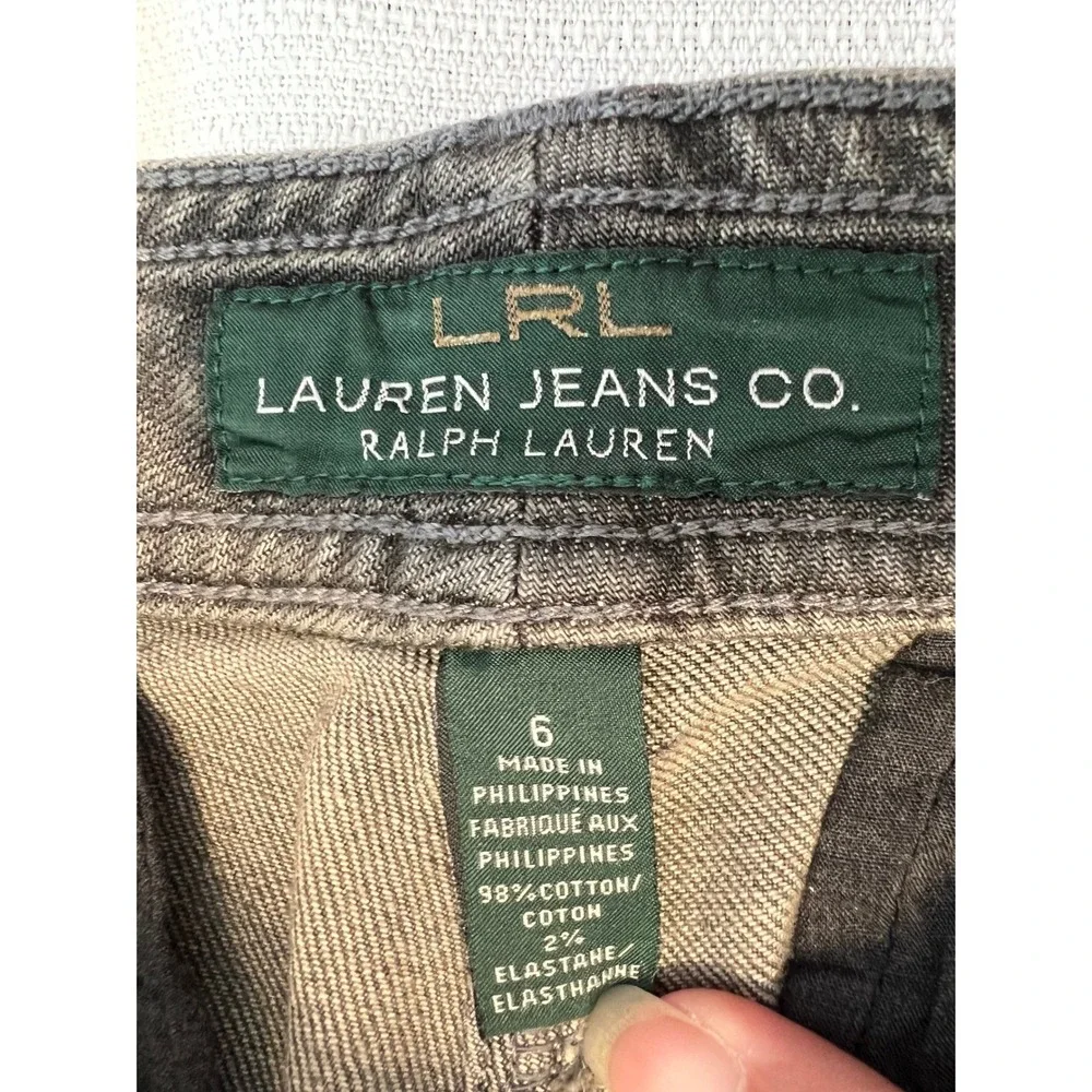 Lauren Jeans Co Ralph Lauren Womens Cargo Pants Grey‎ Utility Moto Size 6 - Picture 11 of 11